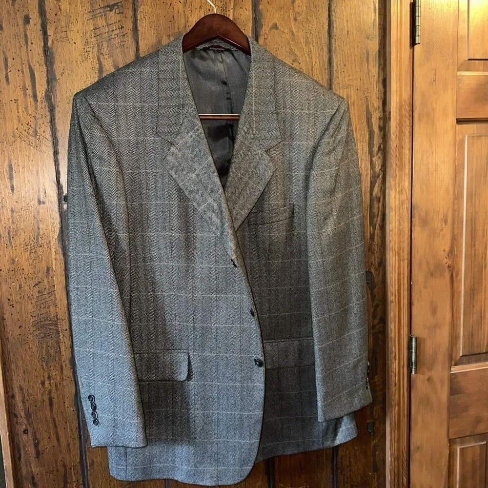 Braewick Mansour Men's 46R Sport Coat Jacket Blazer Brown‎ 100% Wool WUC